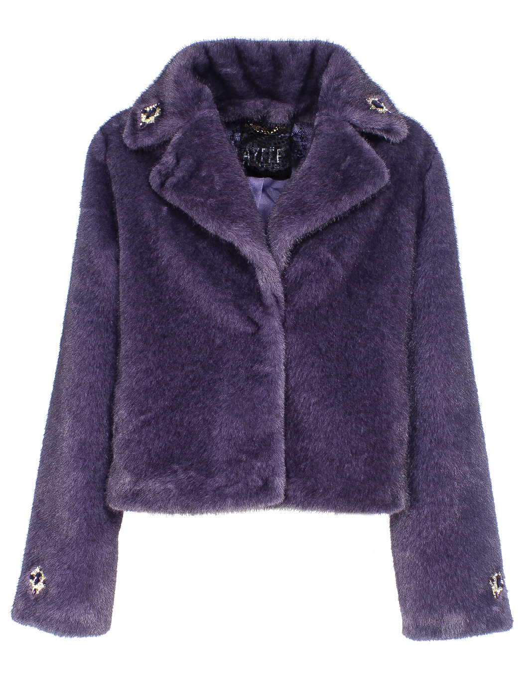 GIACCA FAUX FUR FAKE MINK DETTAGLIO GIOIELLO,4 TG,100%PL,MADE IN PRC    - PURPLE